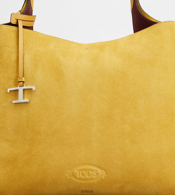 Tod's Women Bag in Suede Medium 602L84307 Yellow