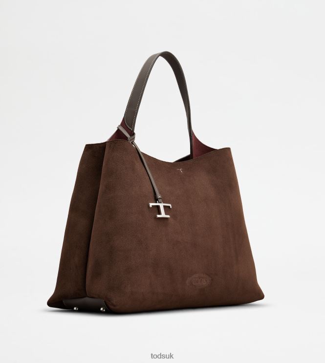Tod's Women Bag in Suede Medium 602L84308 Brown