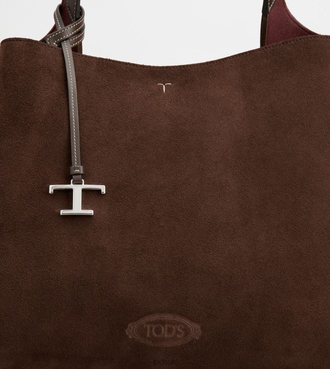 Tod's Women Bag in Suede Medium 602L84308 Brown