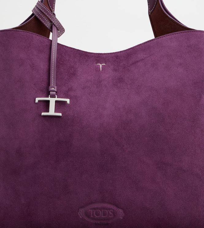Tod's Women Bag in Suede Medium 602L84319 Violet