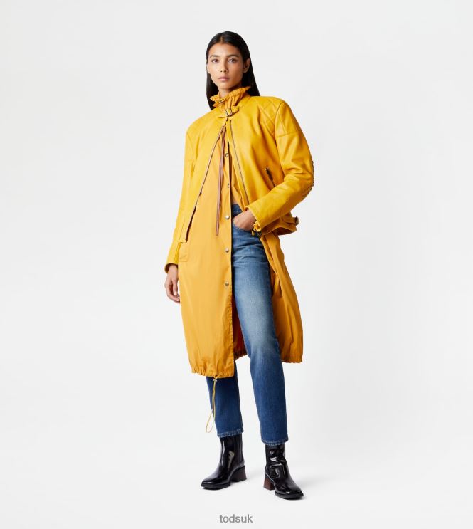 Tod's Women Biker in Leather 602L84608 Yellow