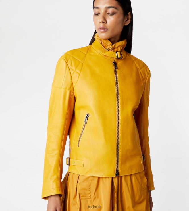 Tod's Women Biker in Leather 602L84608 Yellow
