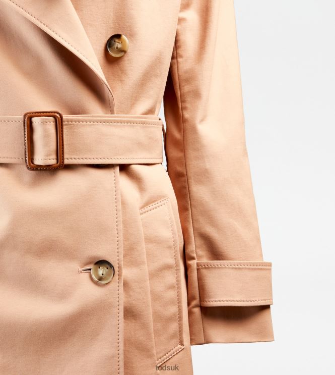 Tod's Women Double-breasted Trench Coat 602L84597 Beige