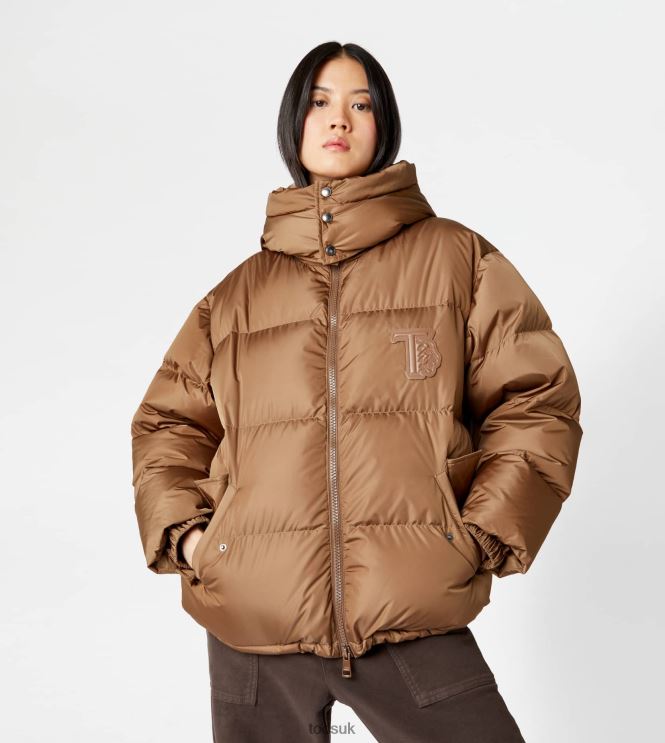 Tod's Women Hooded Over Down Jacket 602L84621 Brown