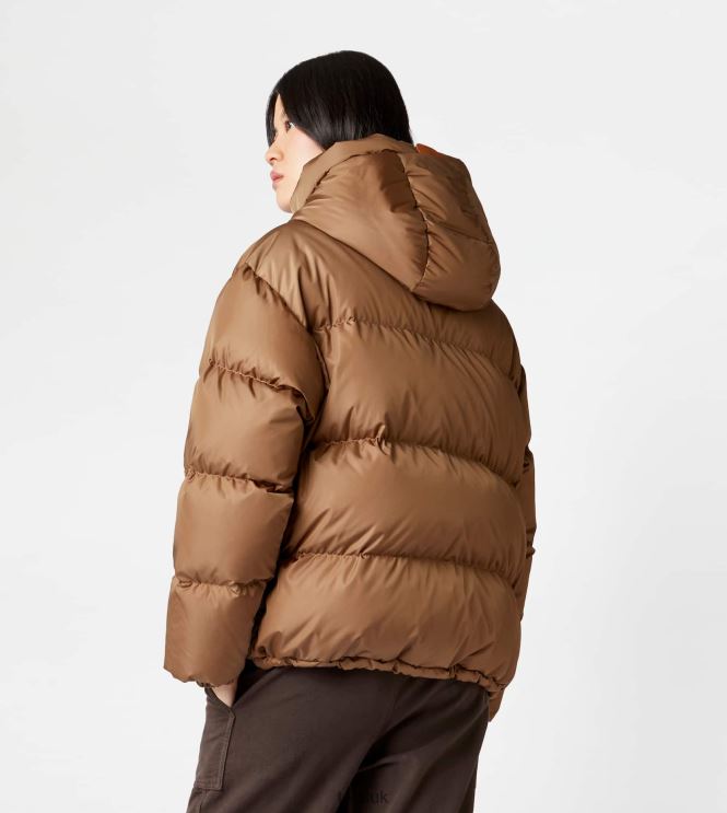 Tod's Women Hooded Over Down Jacket 602L84621 Brown