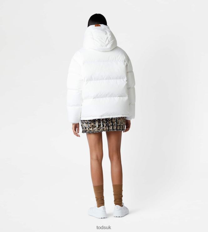 Tod's Women Hooded Over Down Jacket 602L84622 White