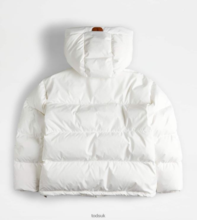 Tod's Women Hooded Over Down Jacket 602L84622 White