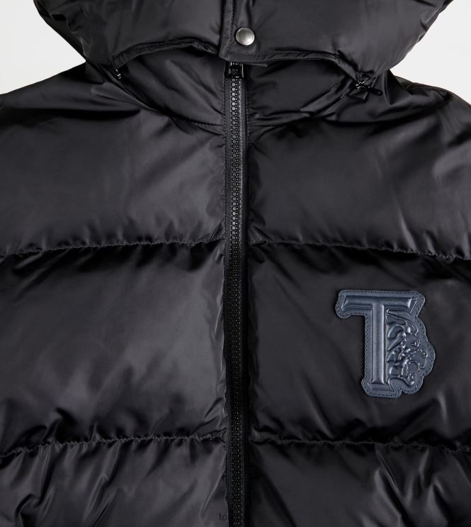 Tod's Women Hooded Over Down Jacket 602L84623 Black