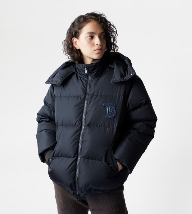 Tod's Women Hooded Over Down Jacket 602L84623 Black