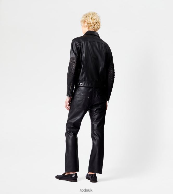Tod's Women Jacket in Leather 602L84601 Black