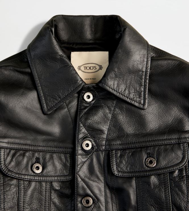 Tod's Women Jacket in Leather 602L84601 Black