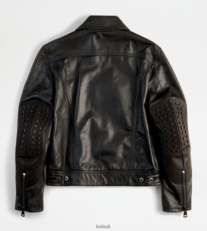 Tod's Women Jacket in Leather 602L84601 Black