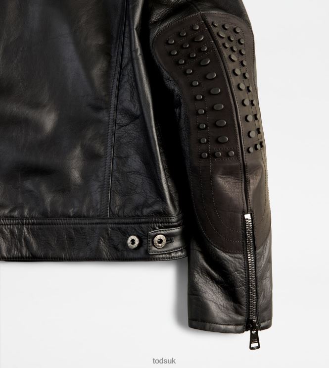 Tod's Women Jacket in Leather 602L84601 Black