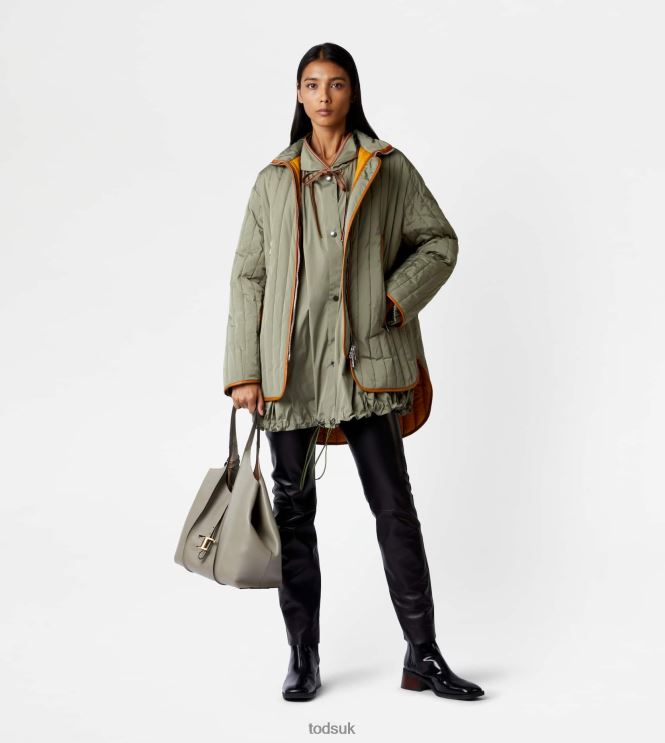 Tod's Women Quilted Jacket 602L84559 Green