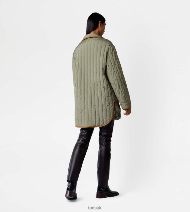 Tod's Women Quilted Jacket 602L84559 Green