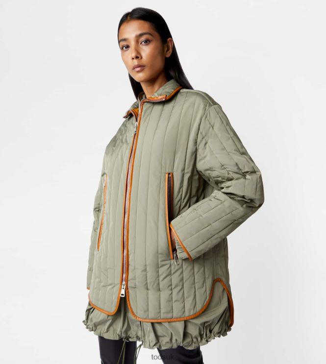 Tod's Women Quilted Jacket 602L84559 Green