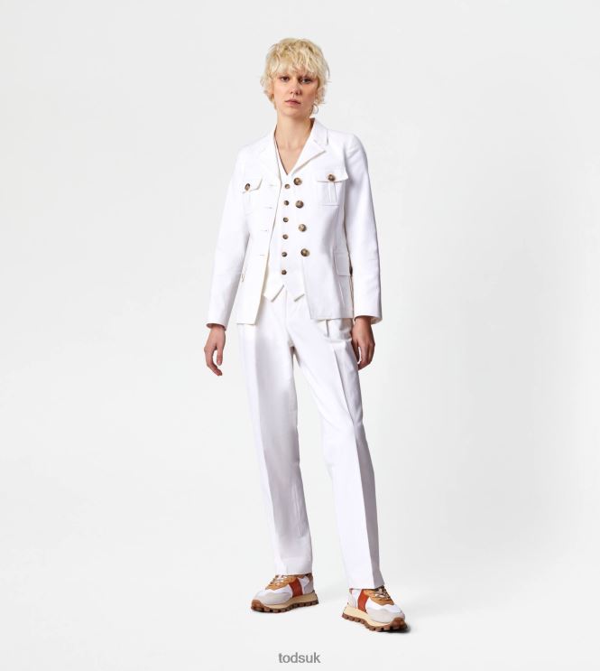 Tod's Women Safari Jacket 602L84557 White