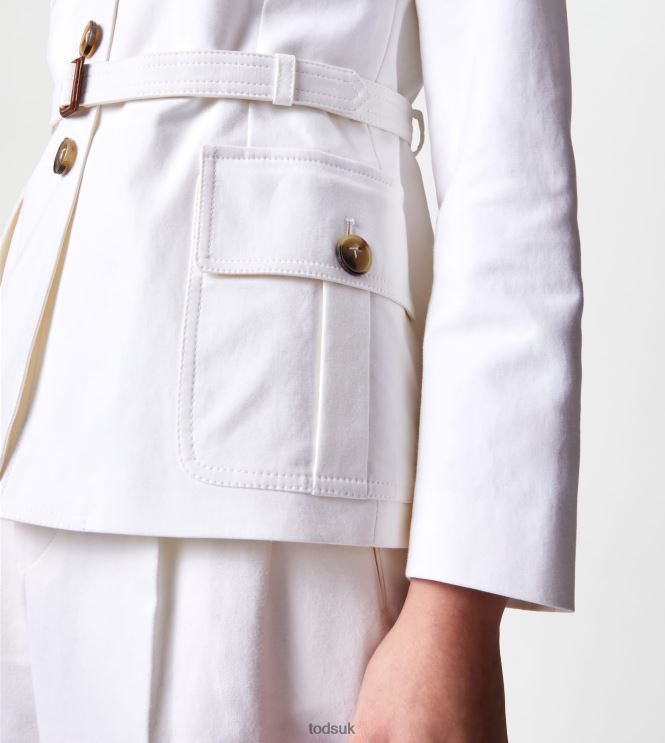 Tod's Women Safari Jacket 602L84557 White