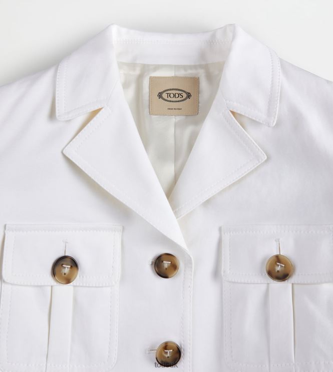 Tod's Women Safari Jacket 602L84557 White