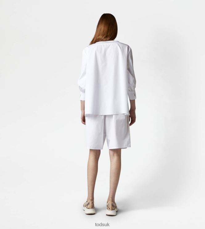 Tod's Women Blouse in Poplin 602L84615 White