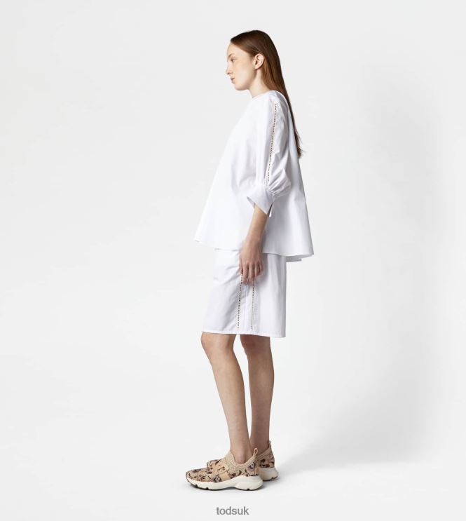 Tod's Women Blouse in Poplin 602L84615 White