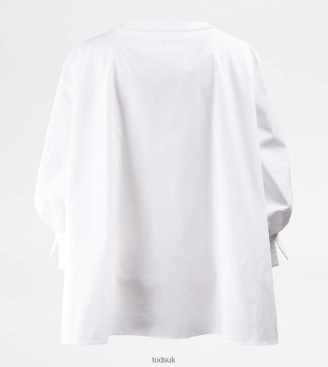 Tod's Women Blouse in Poplin 602L84615 White