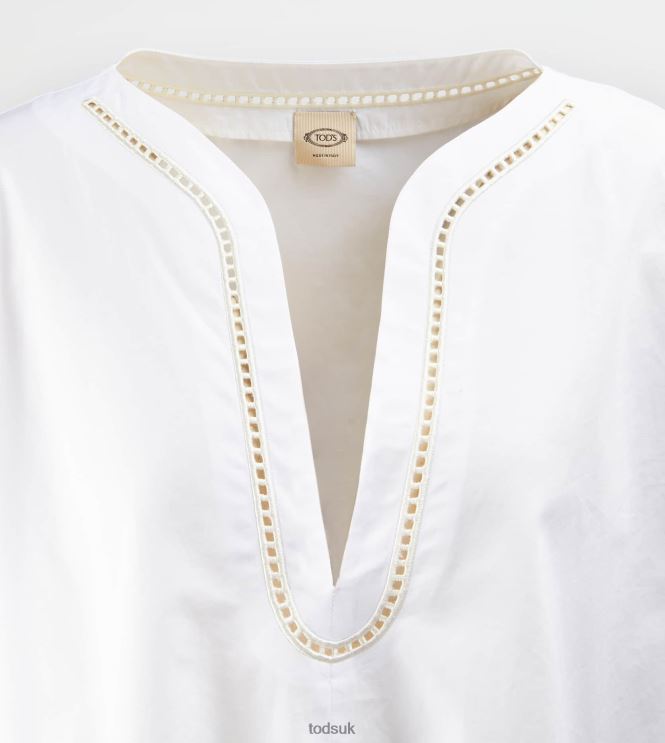 Tod's Women Blouse in Poplin 602L84615 White