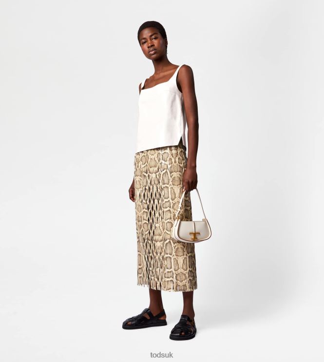 Tod's Women Top in Leather 602L84581 White
