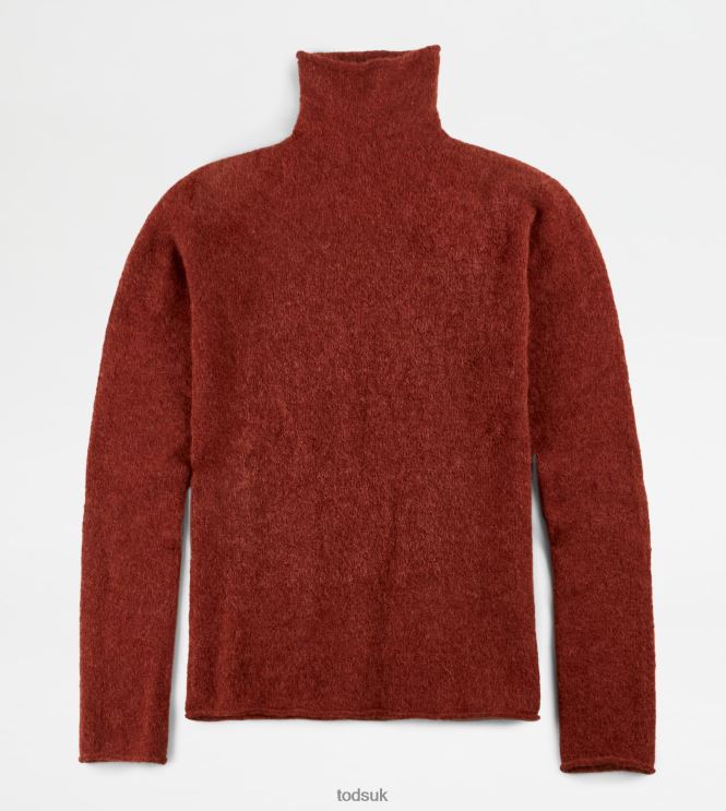 Tod's Women Turtleneck Jumper 602L84618 Orange