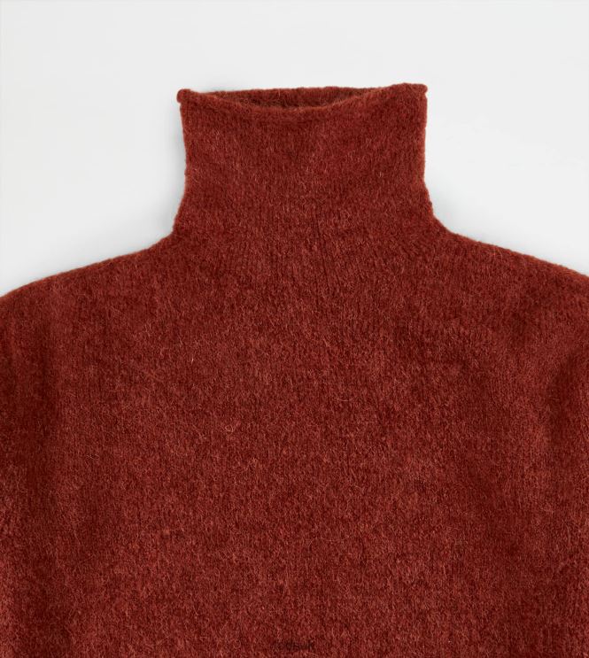 Tod's Women Turtleneck Jumper 602L84618 Orange
