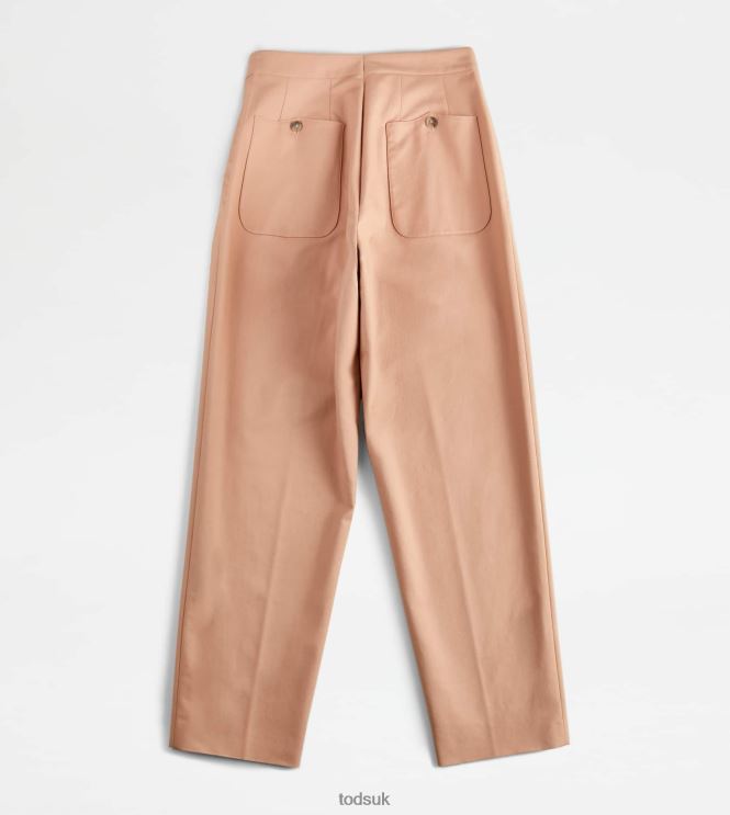 Tod's Women Pants in Stretch Cotton 602L84550 Beige