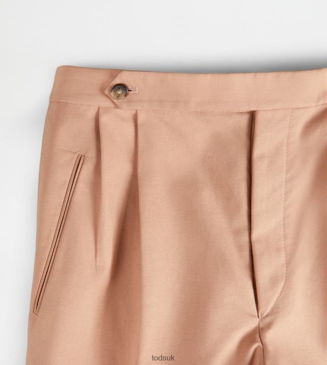 Tod's Women Pants in Stretch Cotton 602L84550 Beige
