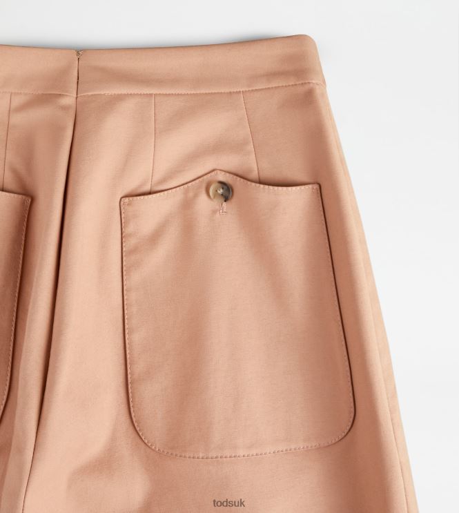 Tod's Women Pants in Stretch Cotton 602L84550 Beige