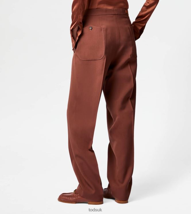 Tod's Women Pants in Wool 602L84565 Brown