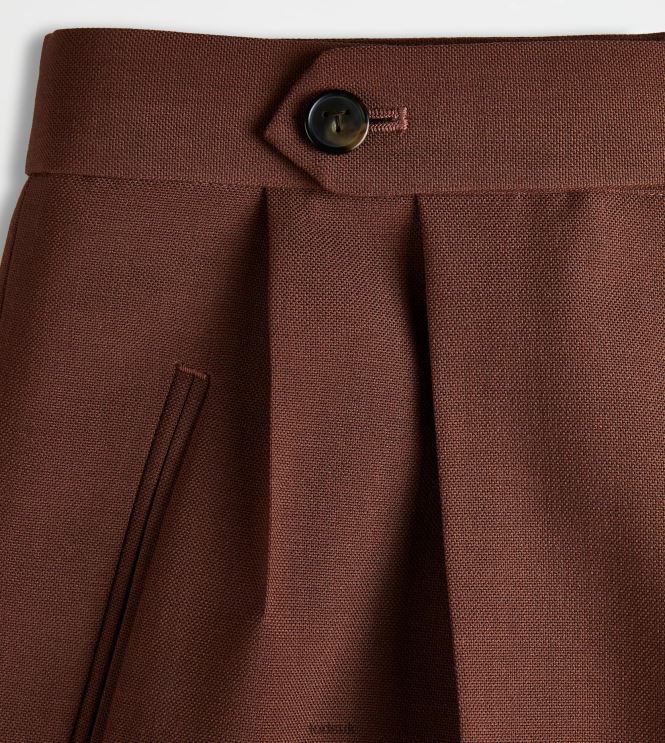 Tod's Women Pants in Wool 602L84565 Brown