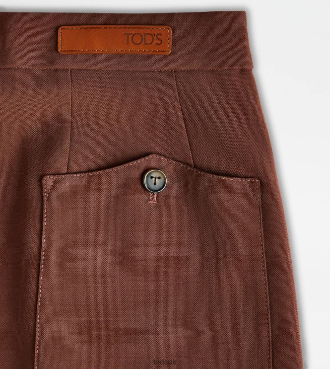 Tod's Women Pants in Wool 602L84565 Brown
