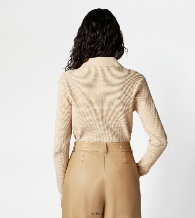 Tod's Women Polo Shirt in Knit 602L84576 Beige