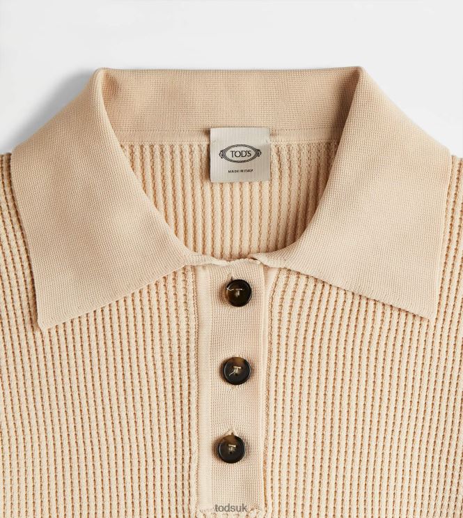 Tod's Women Polo Shirt in Knit 602L84576 Beige