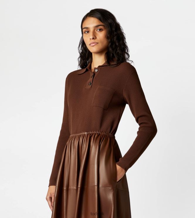 Tod's Women Polo Shirt in Knit 602L84579 Brown