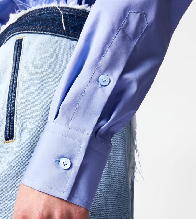 Tod's Women Shirt in Cotton 602L84592 Light Blue