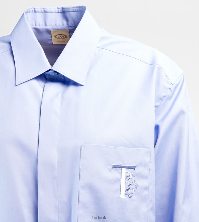 Tod's Women Shirt in Cotton 602L84592 Light Blue