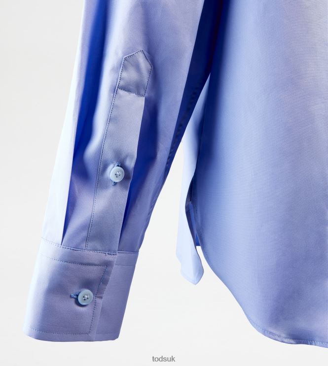 Tod's Women Shirt in Cotton 602L84592 Light Blue