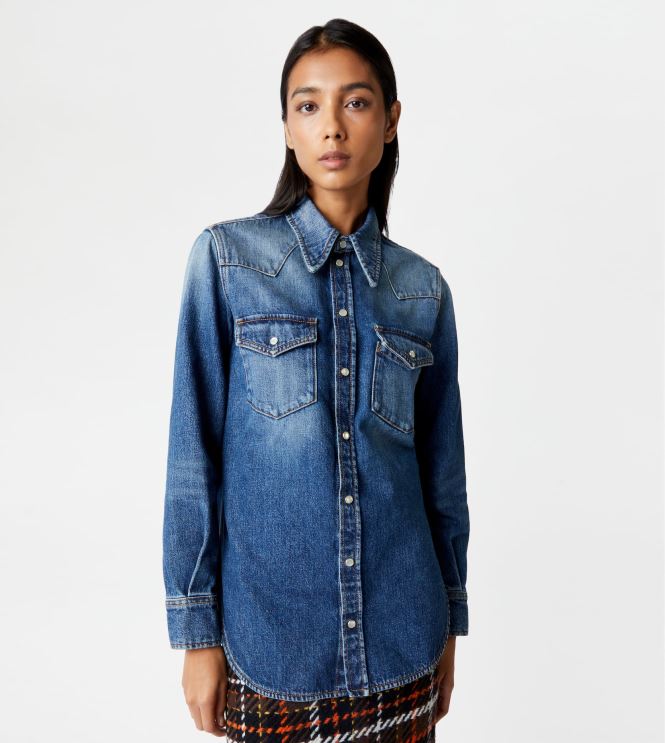 Tod's Women Shirt in Denim 602L84611 Blue