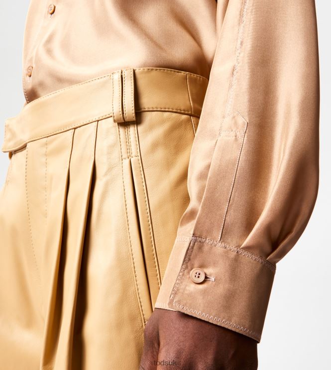 Tod's Women Shirt in Silk 602L84552 Beige