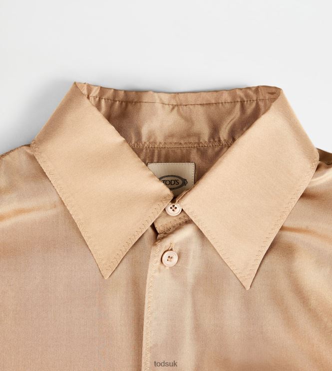 Tod's Women Shirt in Silk 602L84552 Beige