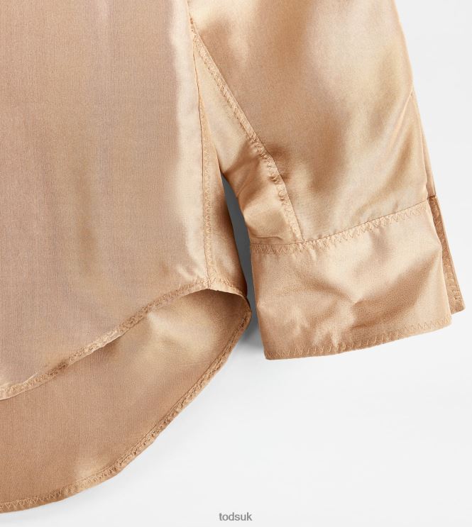 Tod's Women Shirt in Silk 602L84552 Beige