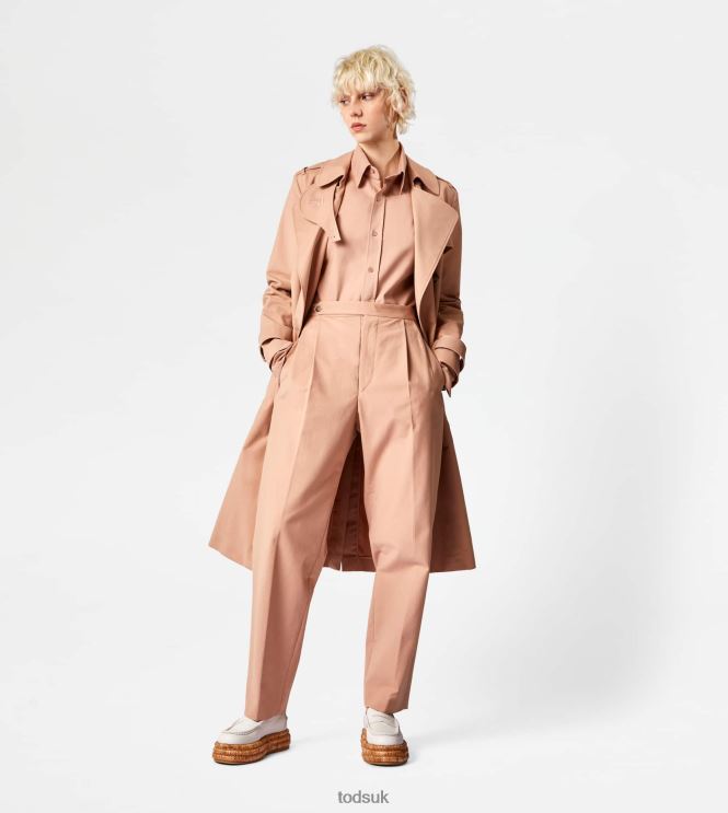 Tod's Women Shirt in Stretch Cotton 602L84549 Beige