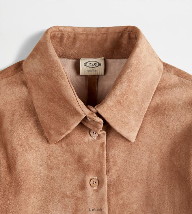 Tod's Women Shirt in Suede 602L84572 Pink