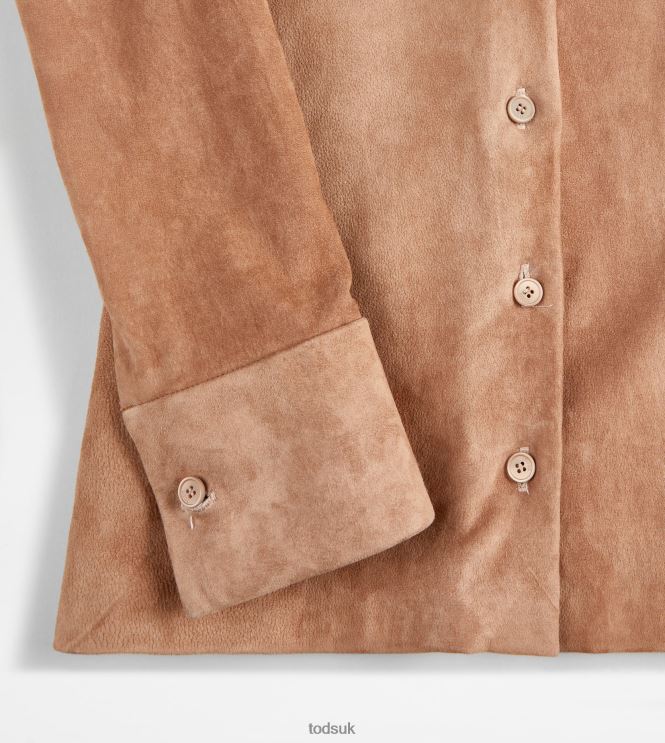 Tod's Women Shirt in Suede 602L84572 Pink