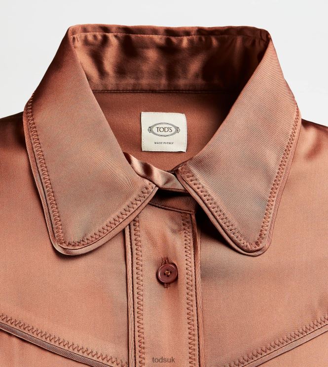 Tod's Women Stretch Shirt 602L84564 Brown
